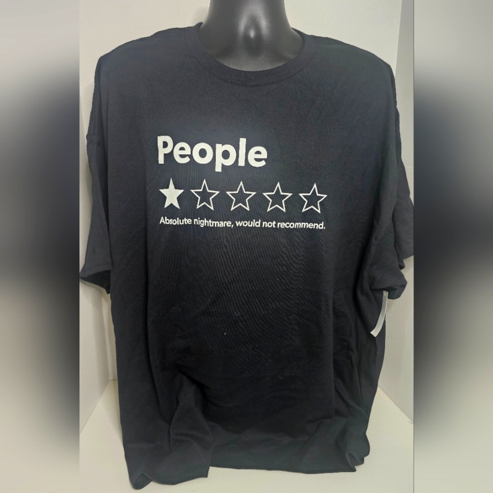 Humor People 1-Star Review Graphic Tee Mens 3XL